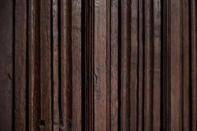 Rustic Vernacular Hand Carved Oak Door France Early 19th Century