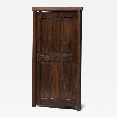 Rustic Vernacular Hand Carved Oak Door France Early 19th Century