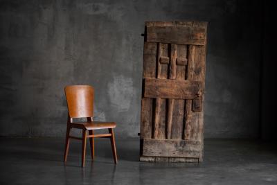 Rustic Vernacular Pine Door Hautes Alpes France 19th Century