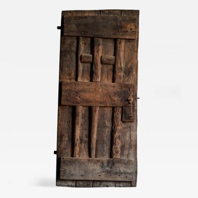 Rustic Vernacular Pine Door Hautes Alpes France 19th Century