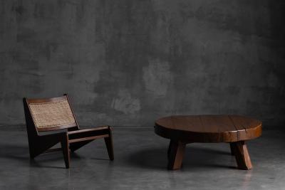 Rustic Vernacular Round Coffee Table Europe 19th Century