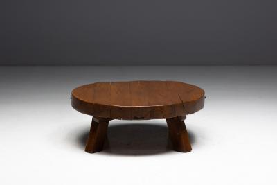 Rustic Vernacular Round Coffee Table Europe 19th Century