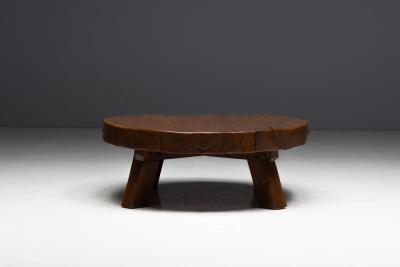 Rustic Vernacular Round Coffee Table Europe 19th Century
