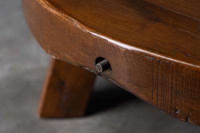 Rustic Vernacular Round Coffee Table Europe 19th Century