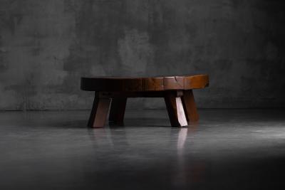 Rustic Vernacular Round Coffee Table Europe 19th Century