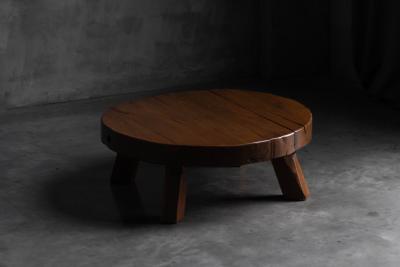 Rustic Vernacular Round Coffee Table Europe 19th Century