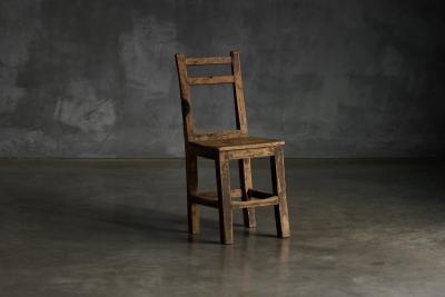 Rustic Vernacular Wooden Chair France 19th Century