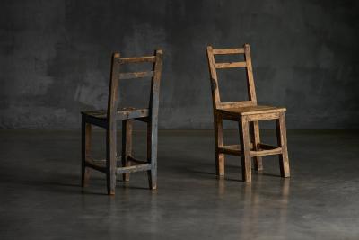 Rustic Vernacular Wooden Chair France 19th Century