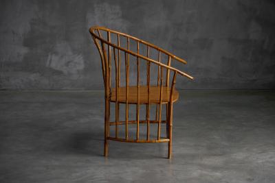Rustic Wabi Sabi Bamboo Armchairs France 1970s