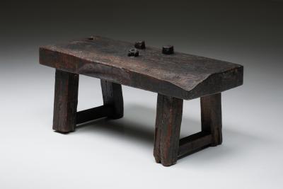 Rustic Wabi Sabi Brown Bench 1920s
