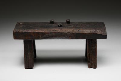 Rustic Wabi Sabi Brown Bench 1920s