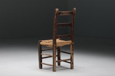 Rustic Wabi Sabi Rattan Chair 1940s