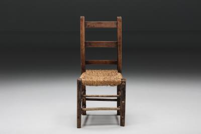 Rustic Wabi Sabi Rattan Chair 1940s