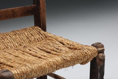 Rustic Wabi Sabi Rattan Chair 1940s