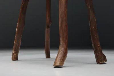 Rustic Wabi Sabi Stool Four Legged France 1940s