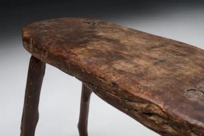 Rustic Wabi Sabi Stool Four Legged France 1940s