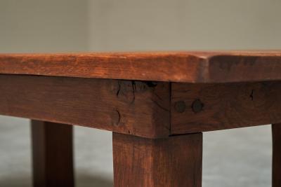 Rustic Wabi Sabi Style Coffee Table in Solid Oak 1960s
