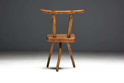 Rustic Wabi Sabi Tripod Stool Early 20th Century