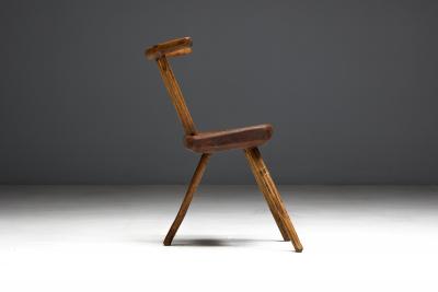 Rustic Wabi Sabi Tripod Stool Early 20th Century