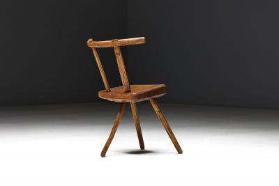 Rustic Wabi Sabi Tripod Stool Early 20th Century