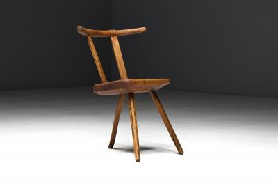 Rustic Wabi Sabi Tripod Stool Early 20th Century