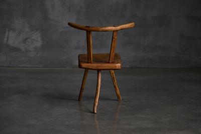 Rustic Wabi Sabi Tripod Stool Early 20th Century