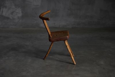 Rustic Wabi Sabi Tripod Stool Early 20th Century