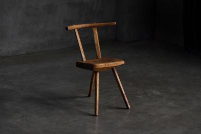 Rustic Wabi Sabi Tripod Stool Early 20th Century