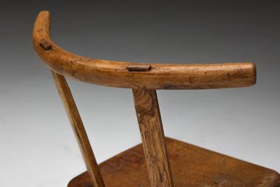 Rustic Wabi Sabi Tripod Stool Early 20th Century