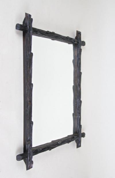 Rustic Wall Mirror Black Forest Austria circa 1880