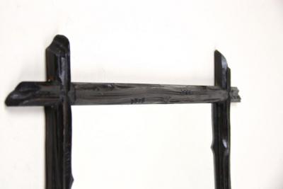 Rustic Wall Mirror Black Forest Hand Carved Austria circa 1880
