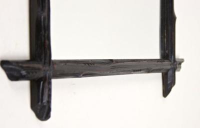 Rustic Wall Mirror Black Forest Hand Carved Austria circa 1880