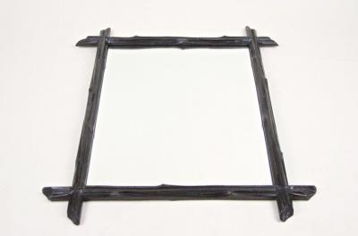 Rustic Wall Mirror Black Forest Hand Carved Austria circa 1880