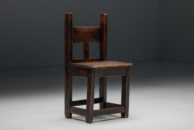 Rustic Wooden Child Chair 19 20th Century