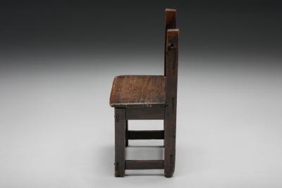 Rustic Wooden Child Chair 19 20th Century