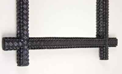 Rustic Wooden Tramp Art Mirror Hand Carved Austria circa 1830