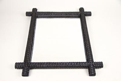 Rustic Wooden Tramp Art Mirror Hand Carved Austria circa 1830