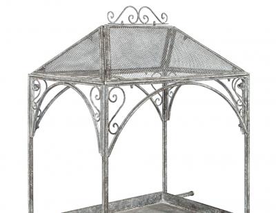 Rustic Wrought Iron Garden Trolley Cart