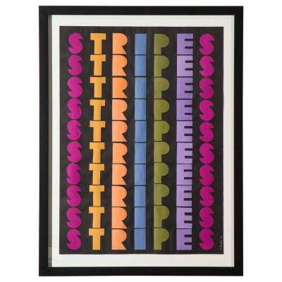 Ruth Jacoby Ruth Jacoby Stripes Collage Signed