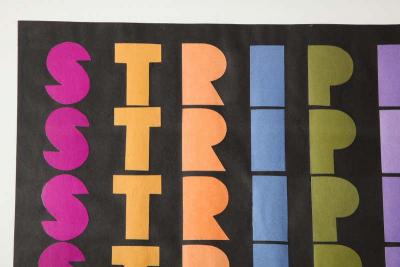 Ruth Jacoby Ruth Jacoby Stripes Collage Signed