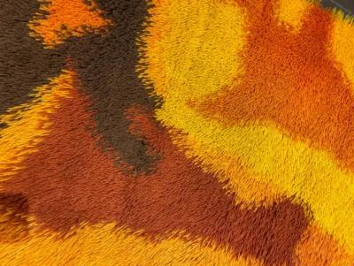 Rya Rug Vintage 1960s Scandinavian Danish Shag Rug