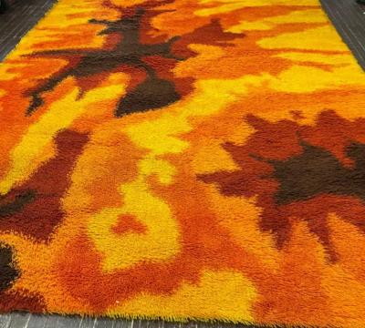 Rya Rug Vintage 1960s Scandinavian Danish Shag Rug