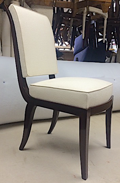 Rynck Maurice Maurice Rynck Rare Set of 12 Dining Chairs Newly Covered in Ecru Canvas