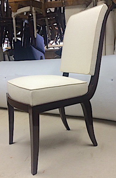 Rynck Maurice Maurice Rynck Rare Set of 12 Dining Chairs Newly Covered in Ecru Canvas