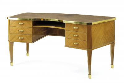 Rynck Maurice Maurice Rynck refined neo classical desk with gold bronze hardware