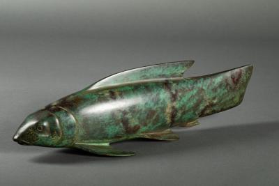 Ryohei Saku Japanese Bronze Carp