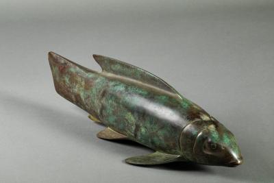 Ryohei Saku Japanese Bronze Carp