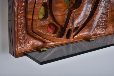 S Pinna Wooden Wall Piece Italian Mid Century 1950s