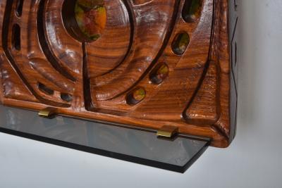 S Pinna Wooden Wall Piece Italian Mid Century 1950s