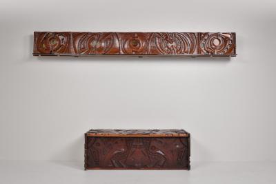 S Pinna Wooden Wall Piece Italian Mid Century 1950s